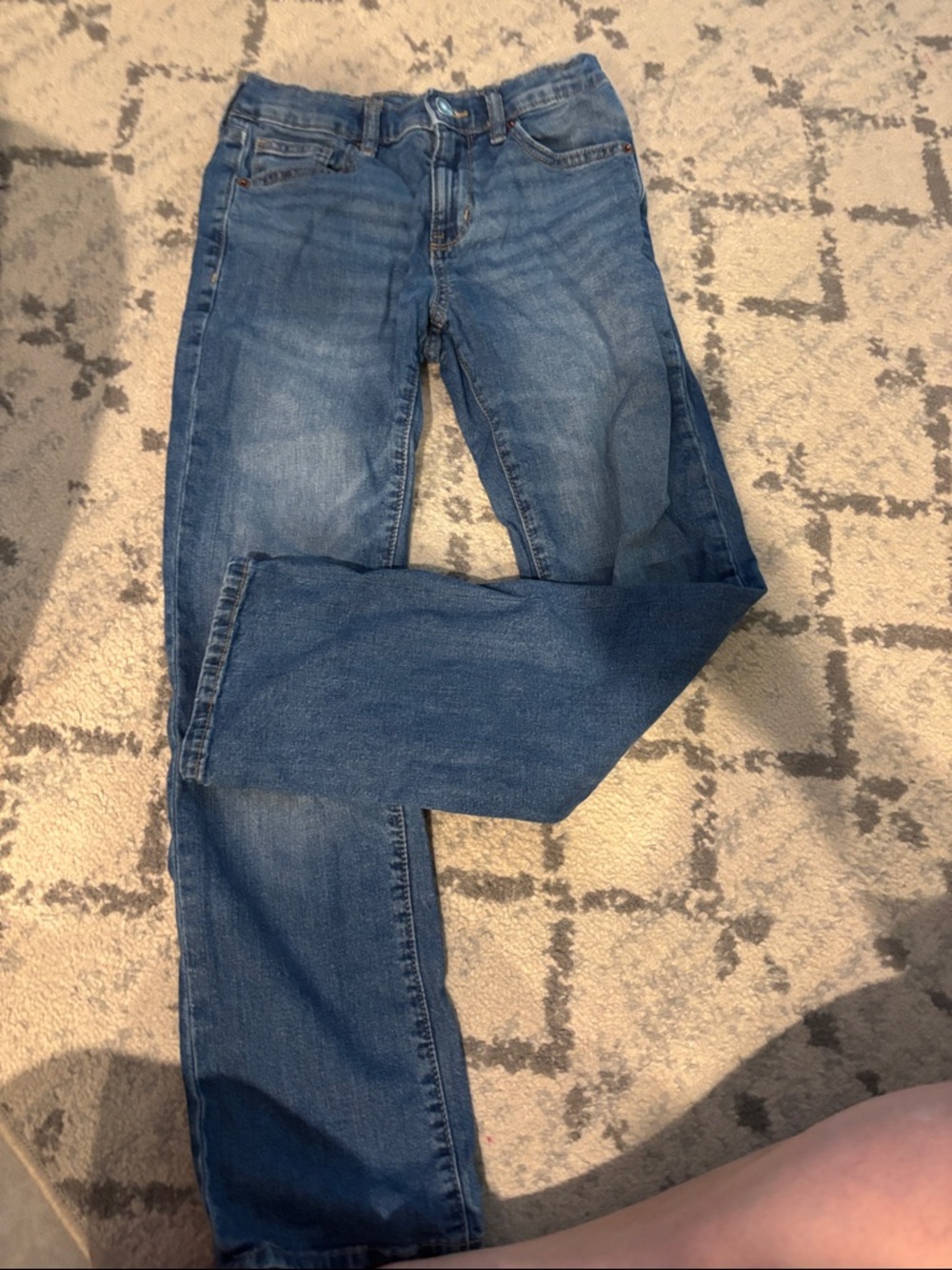Classic Mid Wash boy’s Blue Straight-Leg Jeans